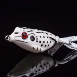 Hot Selling bionic thunder frog 15g/13g/8g/6g /5g  frog black suit high carbon steel double hook  lure soft bait