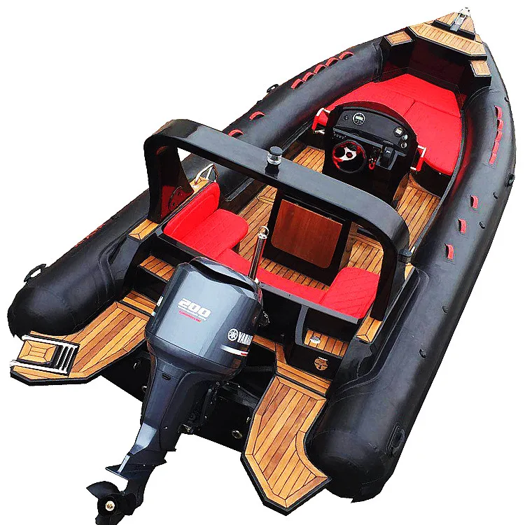 NEW RIB760 model 25 feet 7.6 meters luxury rib boat with good price high quality hypalon inflatable tube fiberglass rigid hull