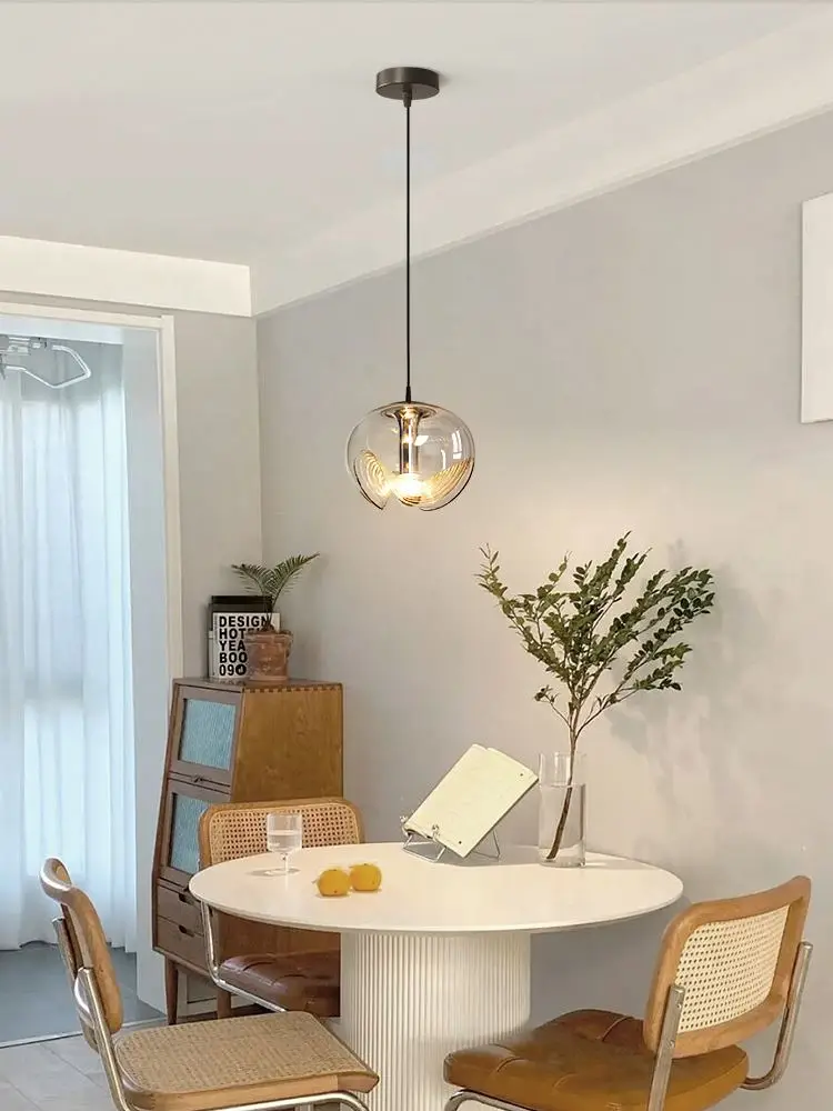 Nordic fashion lighting glass pendant lamp nordic simple decor chandelier dining room pendant light