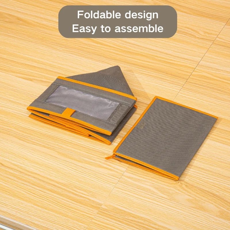 Factory Direct Large Capacity Non-Woven Fabric Plastic Board Folding Storage Basket Windows Mesh Ventilation Support OEM ODM