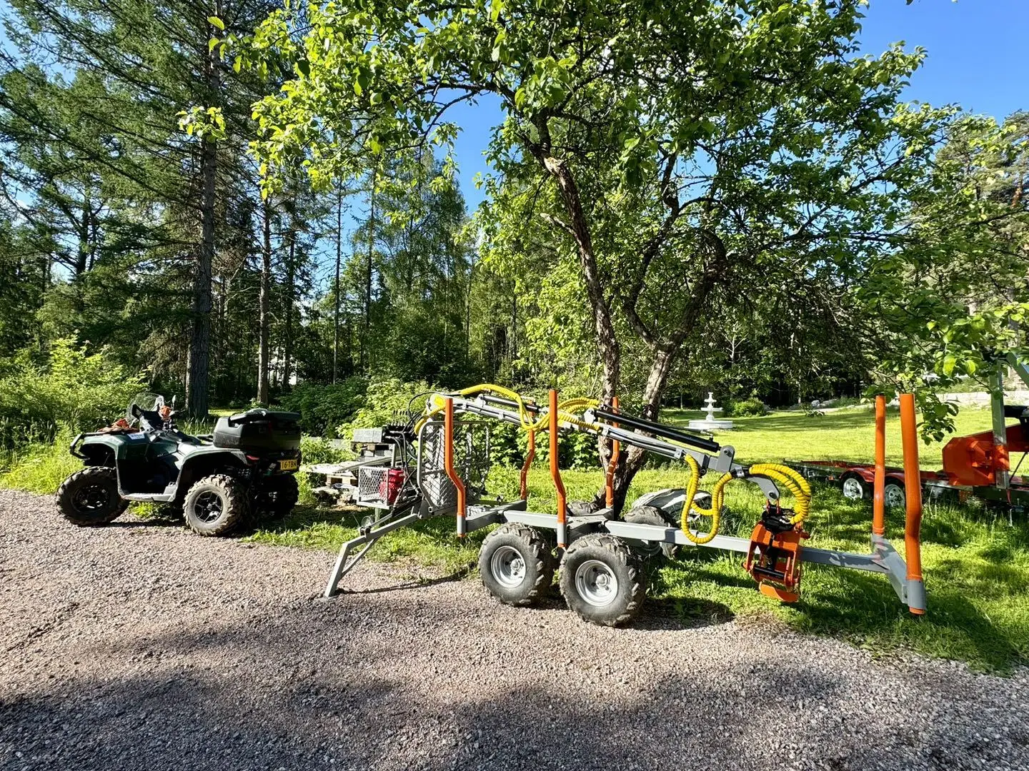 Top Quality forestry AVT log trailer Timber trailer forestry machinery