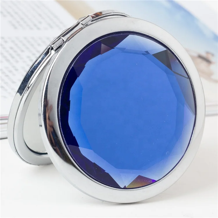 Wedding invitation gift crystal mirror compact mirror pocket mirror with gem