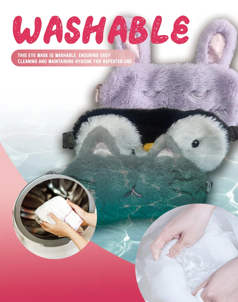 Thanksgiving Christmas Birthday Gifts GrapheneFar infrared heating Plush Eye Cover Soft Funny Blindfold Sleep Eye Cover