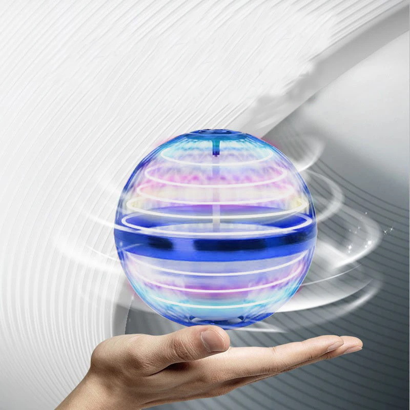 Negotiate price and MOQ flying spinning ball floating UFO TOYS Magic flying ball toy backspin flying spinner drone