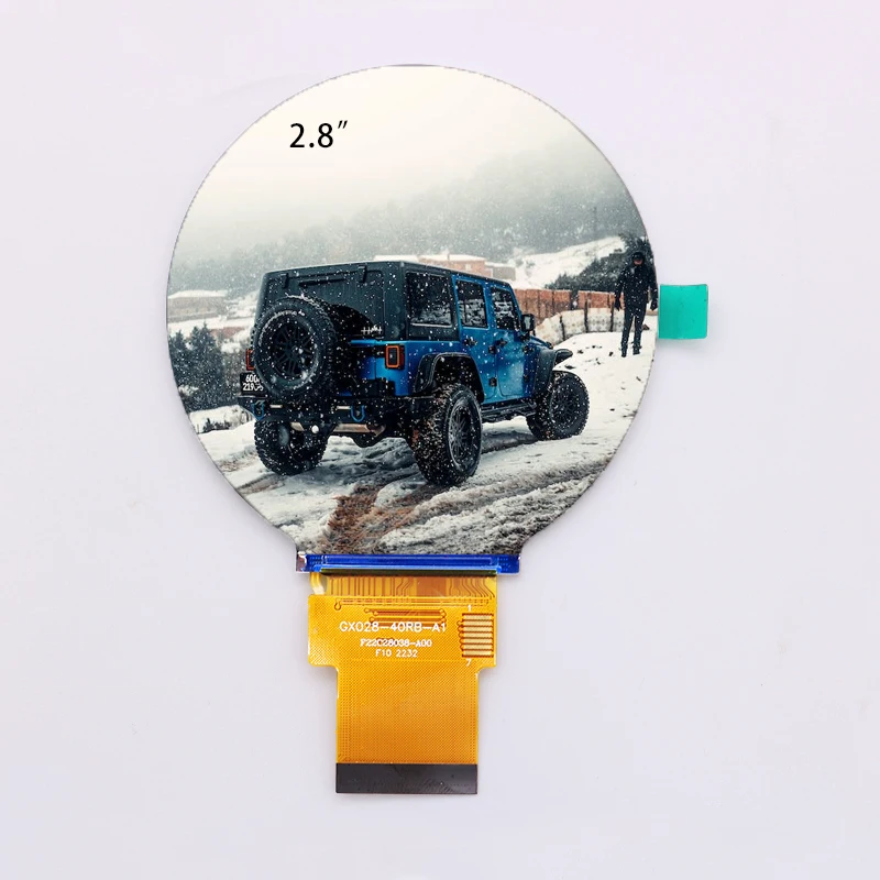 2.8 inch 480x480 Round TFT LCD Display Module 40pin ST7701S RGB Interface LCD Display