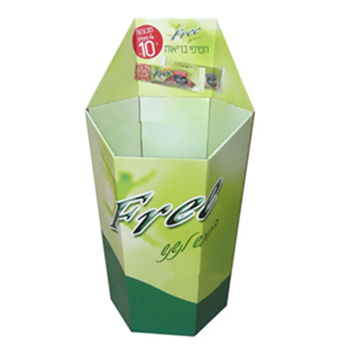 2024 NEW HOT New Free Custom Design Cheaper High Quality Promotion Recyclable Bin Stacker Cardboard Display