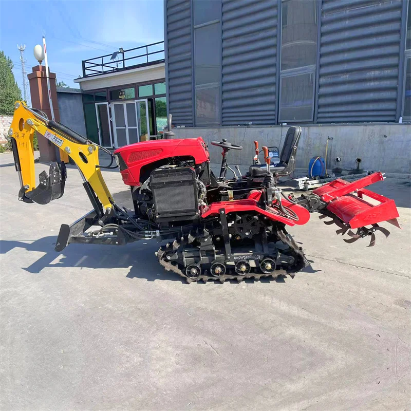 Amphibious Powerful 40 Hp Small Tractor With Auxiliary Equipment Mini Crawler Tractor For Sale