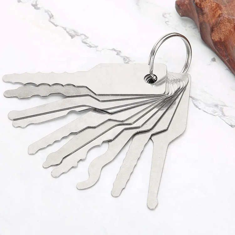 Wholesale Customized 10 in 1 Multifunction  Lock Pick Set Locksmith Tool Safe Lock Pick