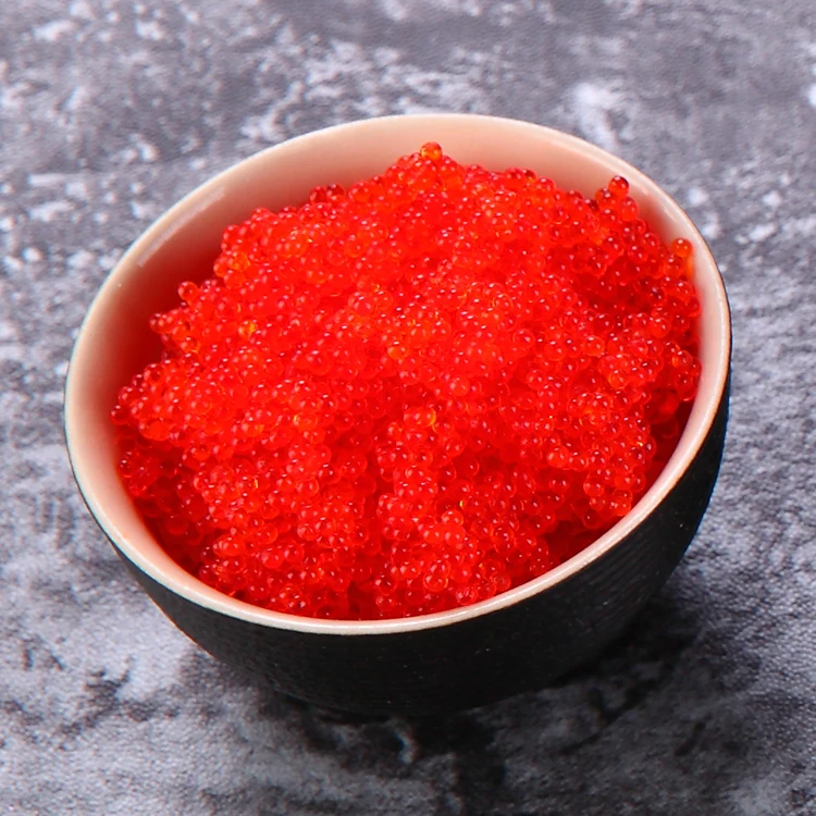 Hot Sale Healthy Red Frozen Seasoned Flying Fish Biker Jacket for Sushi