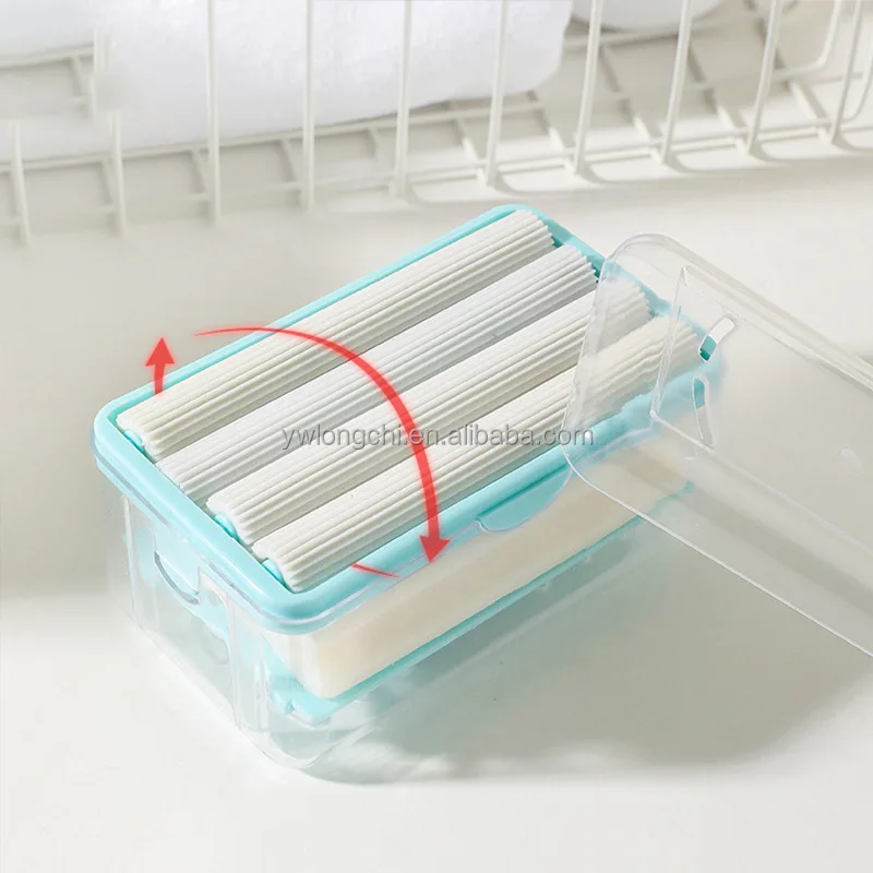 New  Multifunctional 2 in 1 Spring Drain Soap Box Stand Plastic Household Dish Soap Storage box for Foaming
