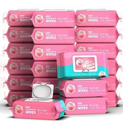 Новое поступление, чистые влажные детские салфетки из органического бамбукового волокна, влажные салфетки для очистки ребенка