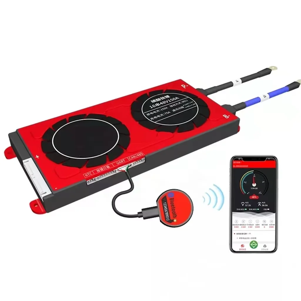 New arrival  Smart BMS 48V 16S 100A  with WIFI Bluetooth UART RS485 CAN PCB PCBA