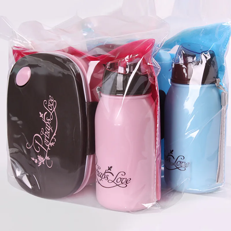 Plastic Cartoon Lunch Box With Straw Water Cup Bottle Kids Set Kettle Manufacturers Wholesale