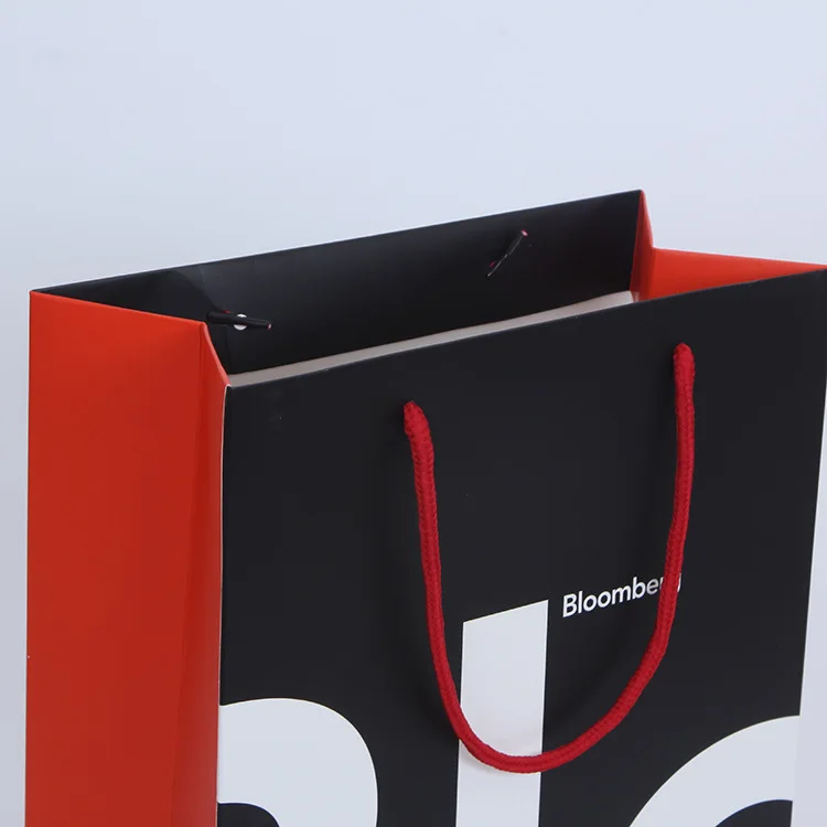 Customized full colorful printing paper bag manufacturer Christmas decoration gift