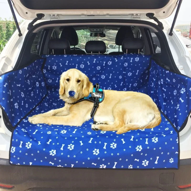 Promotional three layer waterproof trunk cover mat cushion custom logo pet supplies functional dog pet car seat cover