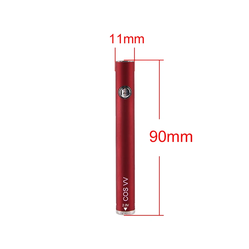 
Fast shipping ECT Cos VV variable voltage 2.0-2.6-3.3-4v slim e-cig vaporizer battery kit wholesale price cbd battery 