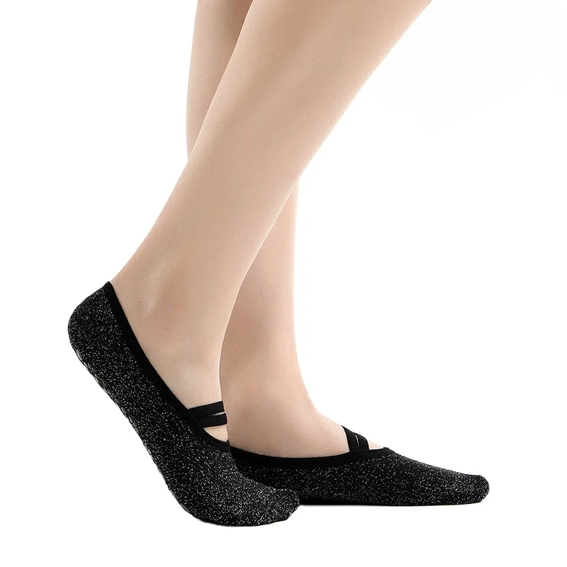 19035 женские хлопковые кружевные утягивающие носки coolmax очень толстые противоскользящие для йоги из