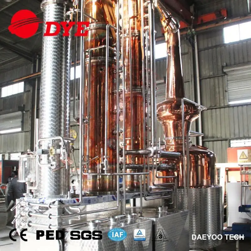 DYE gin still machine industrial steam distillation moonshine  vodka and whisky distillery grappa distiller