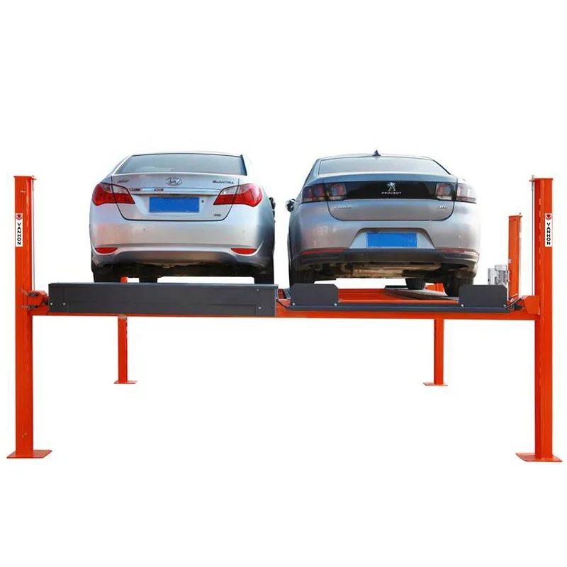 Hot sale double wide 4 post car parking lift 4 cars four post parking lift with CE