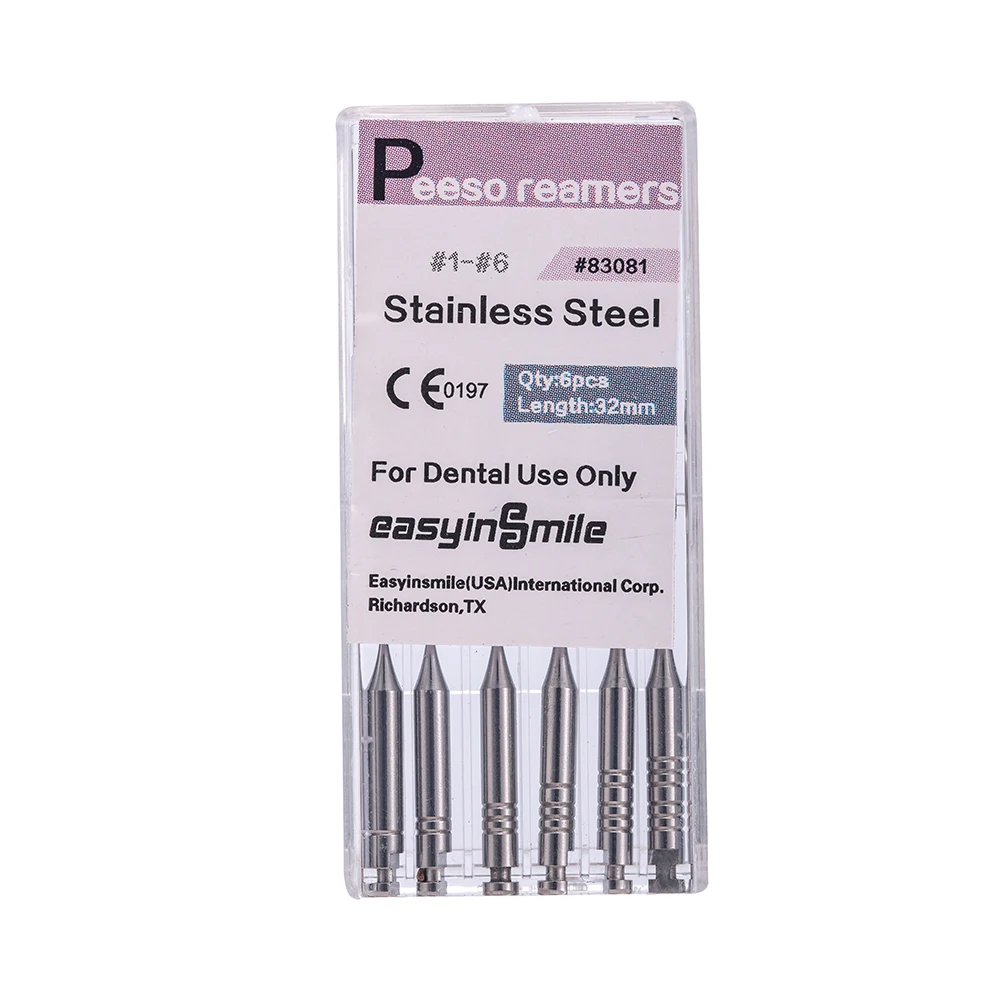 EASYINSMILE Dental equipment Peeso Reamers Drill Endodontic Peeso Reamers Tips File Root Cannal Glidden Drills Burs