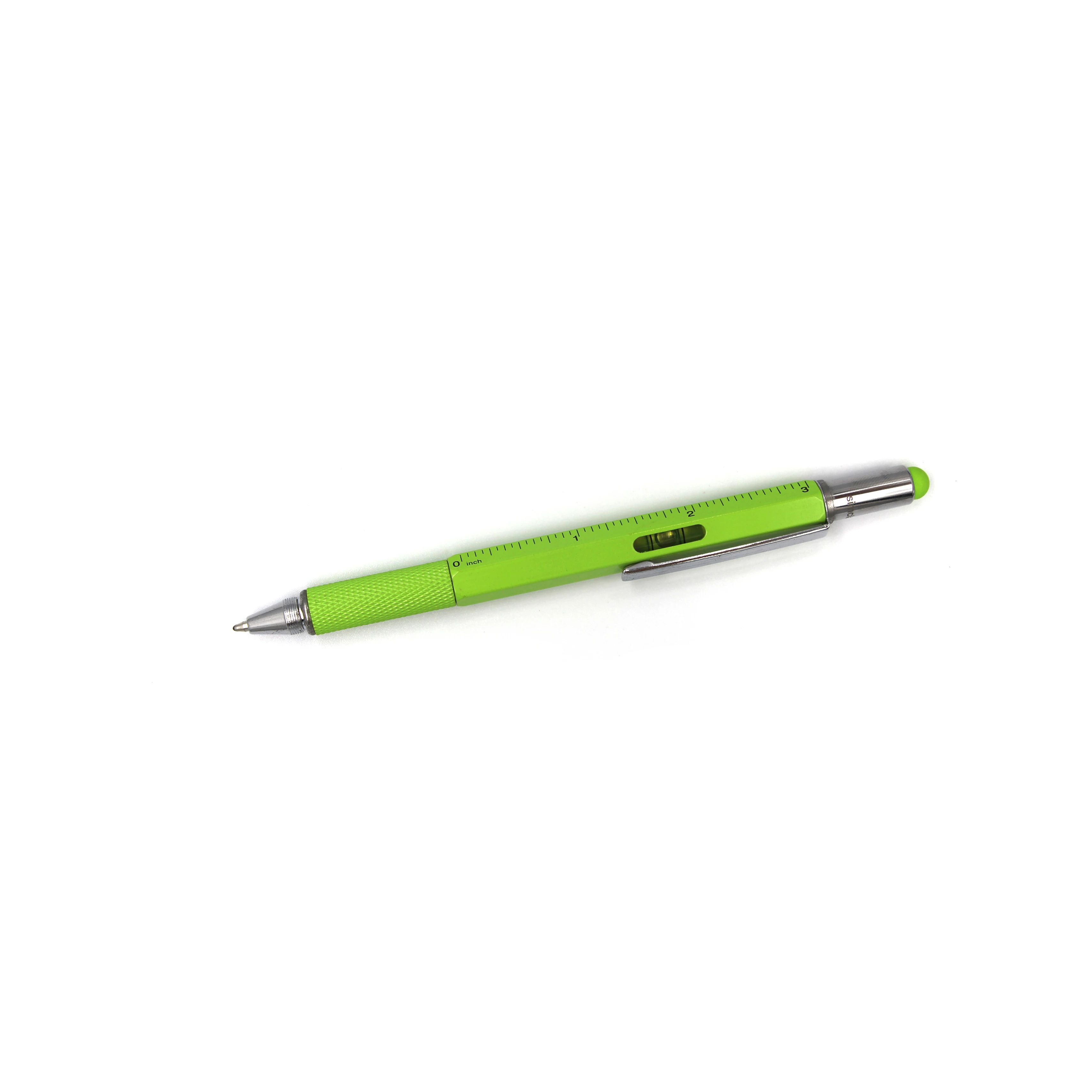 High Quality 6 In 1 Multifunction Tool Pen With Stylus Level Ruler Screwdrivers Ballpoint Pen