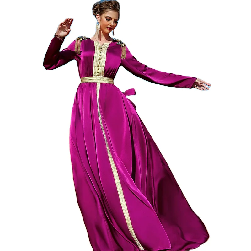 2022 Mei Red эполеты длинное платье в придворном стиле вечерняя юбка длинная для мусульманской леди