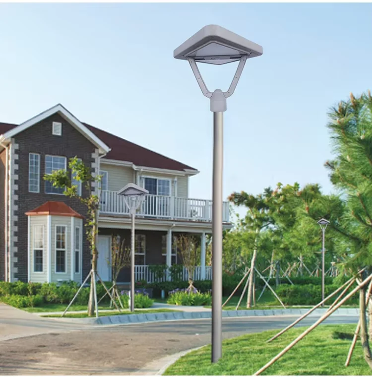 Aluminum garden solar lights outdoor waterproof Time control light sensor for Parking lot park footpath solar garden lights