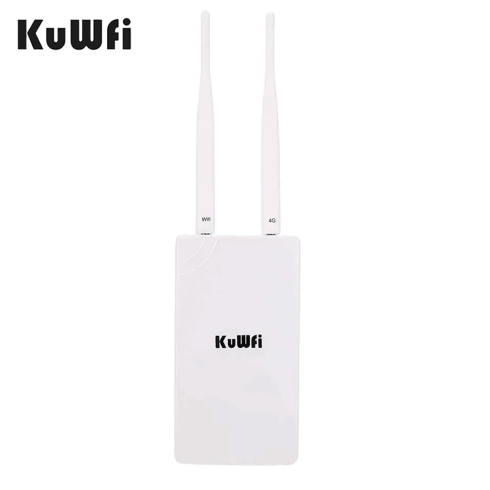 Sample service KuWFi RJ45 high speed internet usb 10 users 4g modem wifi router outdoor 4g lte cpe router for outdoor activities