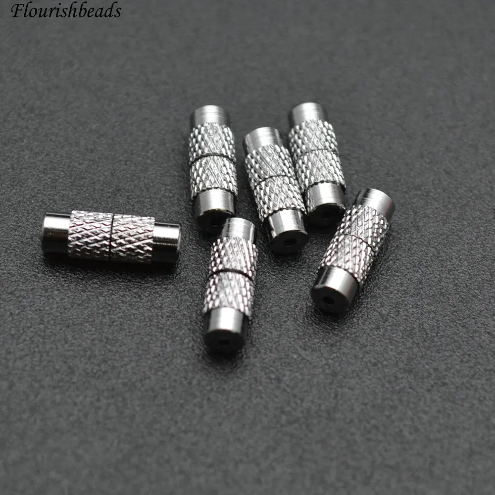 Good Quality Rhodium Color 4X12mm Screw Necklace Clasps Jewelry Findings