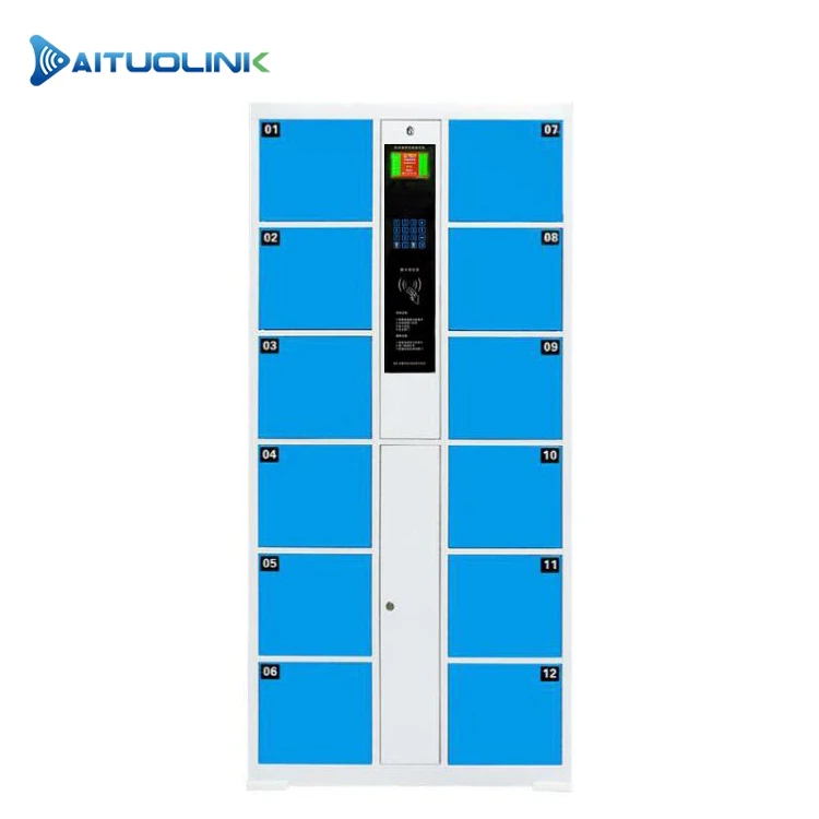 Stand-alone Smart 4 Inch Screen Electronic Card Swipe Parcel Storage Locker For Supermarket Locker