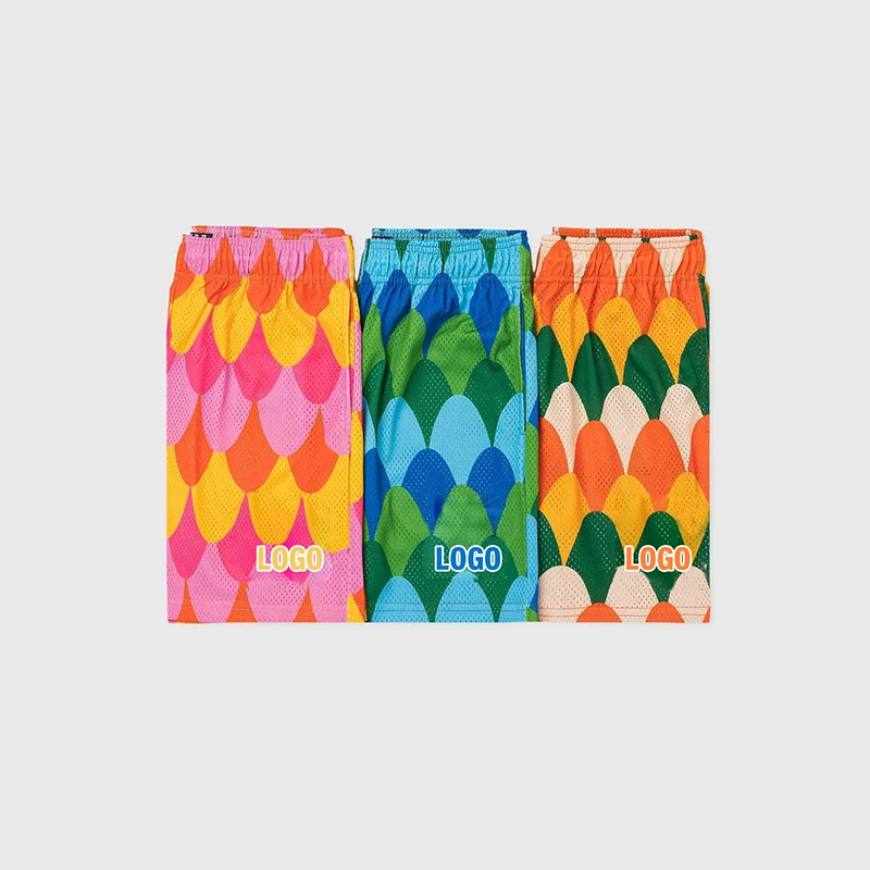 Custom Color Wholesale Cargo Mesh Shorts Mens Cropped Fit Jogger Casual Shorts Sweatpants Summer Beach Compression Mesh Shorts