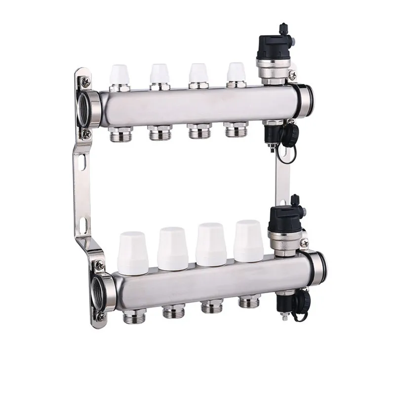 2-12 ways Stainless steel underfloor heating radiant water manifolds