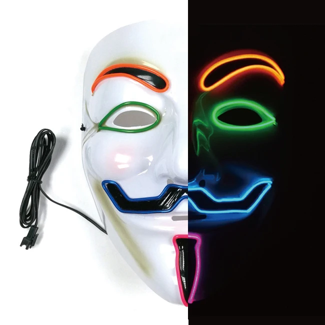 Vendetta Facial Hacker Halloween mask unique custom led scary halloween mask