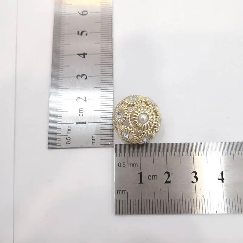 Faux Pearl Buttons Flat Back Flower Rhinestone Buttons for Jewelry Making DIY Craft Wedding Party Home Decoration Hair Accessor