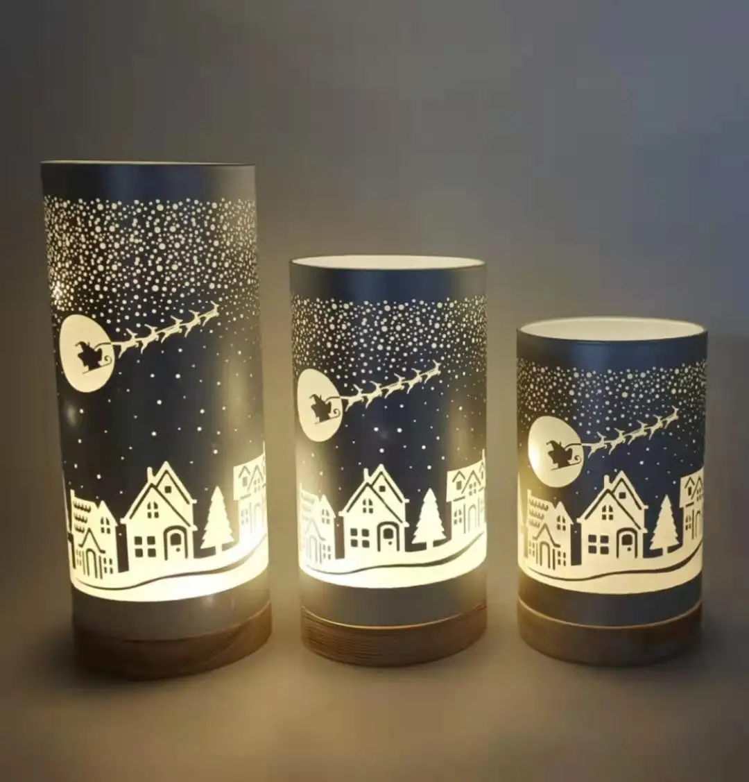 
The newest shape glass tube christmas gift for friends with battery box on the bottom 