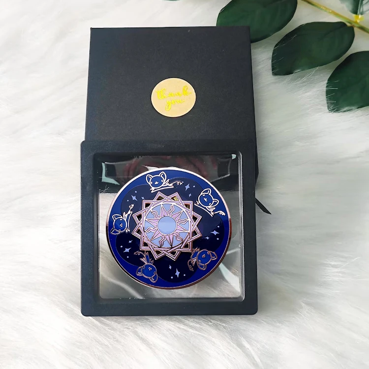 Trendy Japan Anime Cartoon Characters Creative Spinner Enamel Pin Rotatable Functionality Metal Spinning Hard Enamel Pin