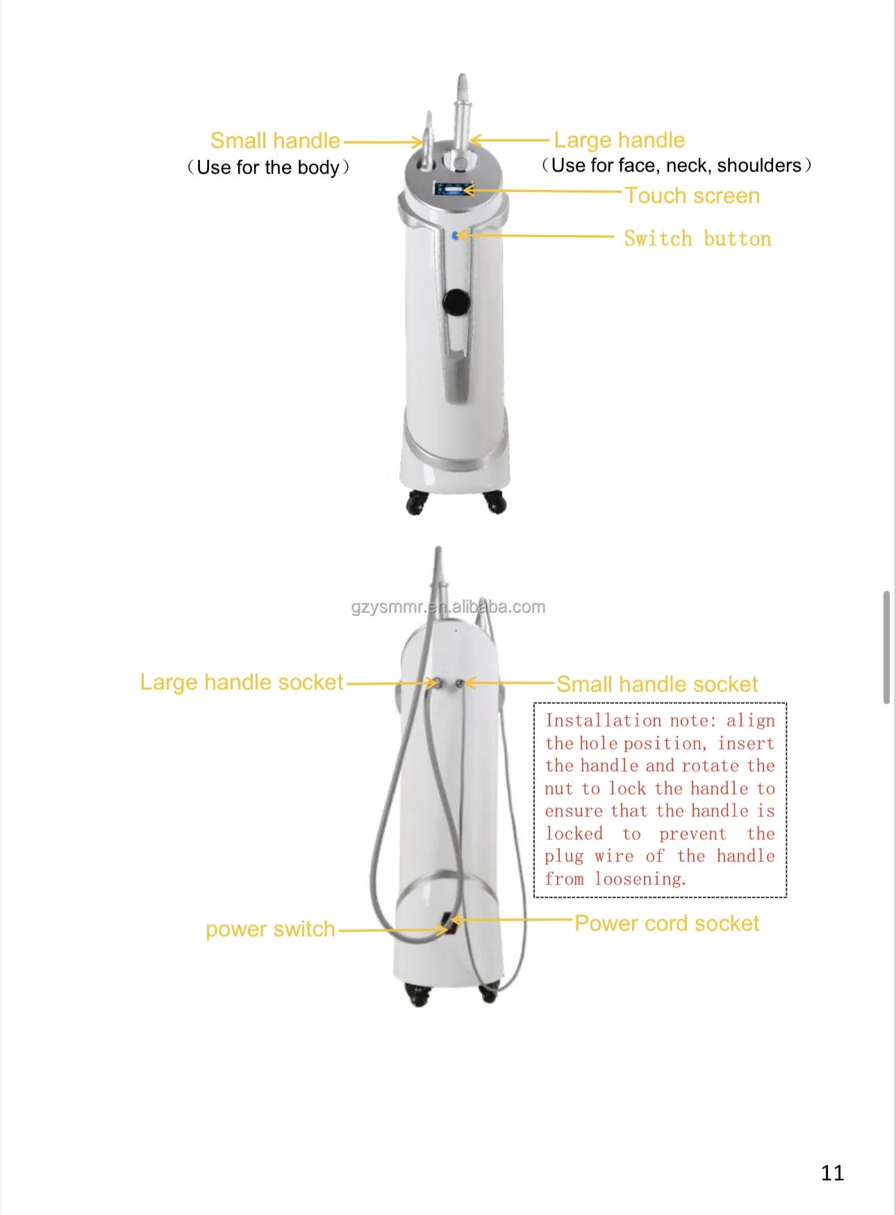 Hot-Selling Standing Roller Massager PC Material for Face Skin Neck Hands Tightening US Plug Customizable Logo