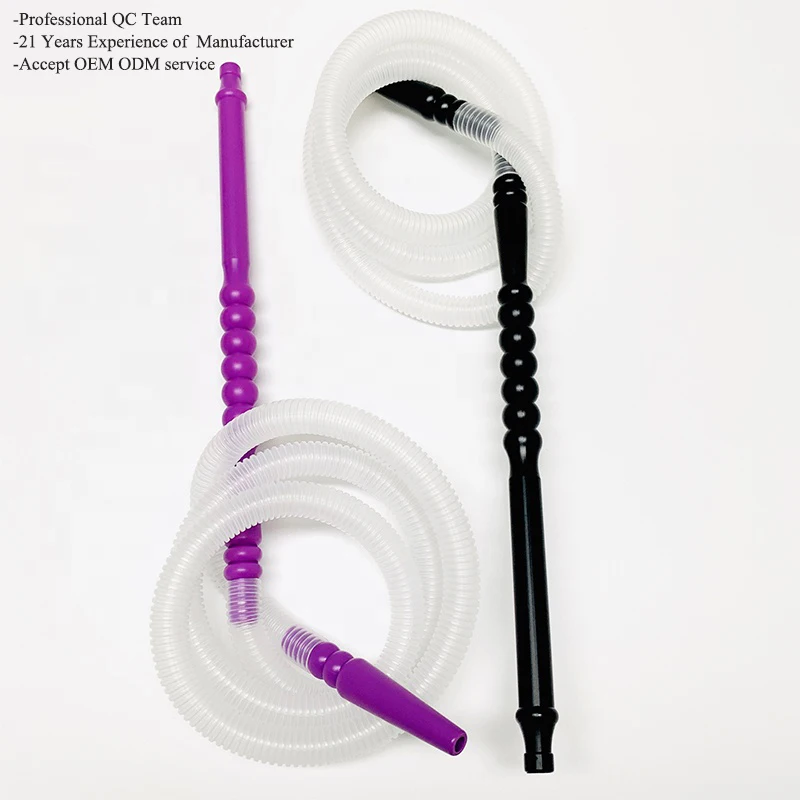 Multiple Colors New Plastic Environmental Friendly Pipe Wholesale Shisha Disposable Hookah Hose