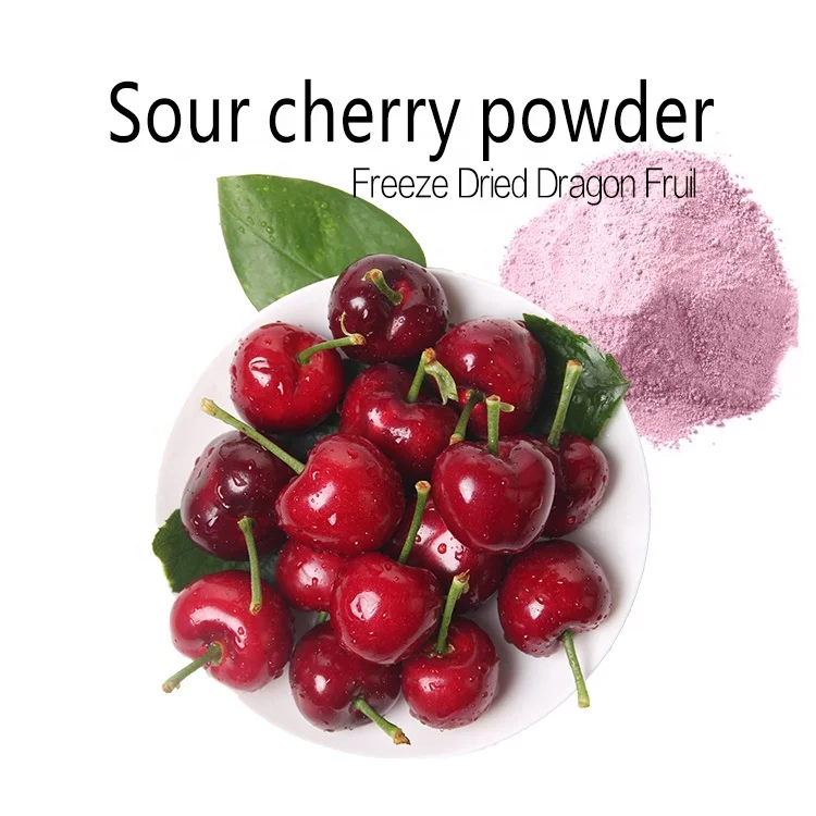 Custom Packaging Dried Fruit Cherry Powder Freeze Dried Sour Cherry Freeze Dried Fruit Powder