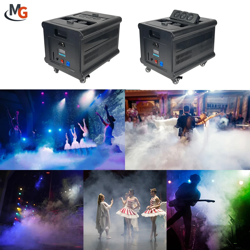 New Stage Effect Somke Machine DMX512 Control Double Outlet Hazer Fog Machine for Bar Night Club Stage Wedding Party Show