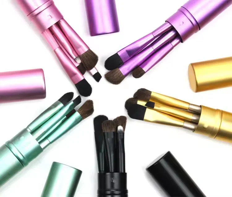 Factory Natural Horsehair Makeup Brush Wood Handle Makeup Brushes Set