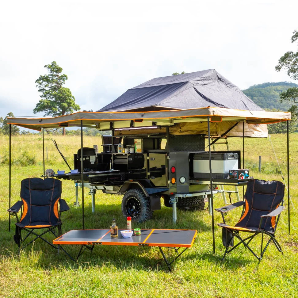 
2021 New Design Camper Trailer Off Road Travel Trailer Lightweight Independent Suspension Camping Trailer 