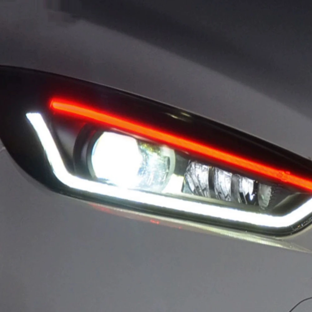 Waterproof retrofitting auto parts white car headlamp assembly for Ford Focus 2015-2017