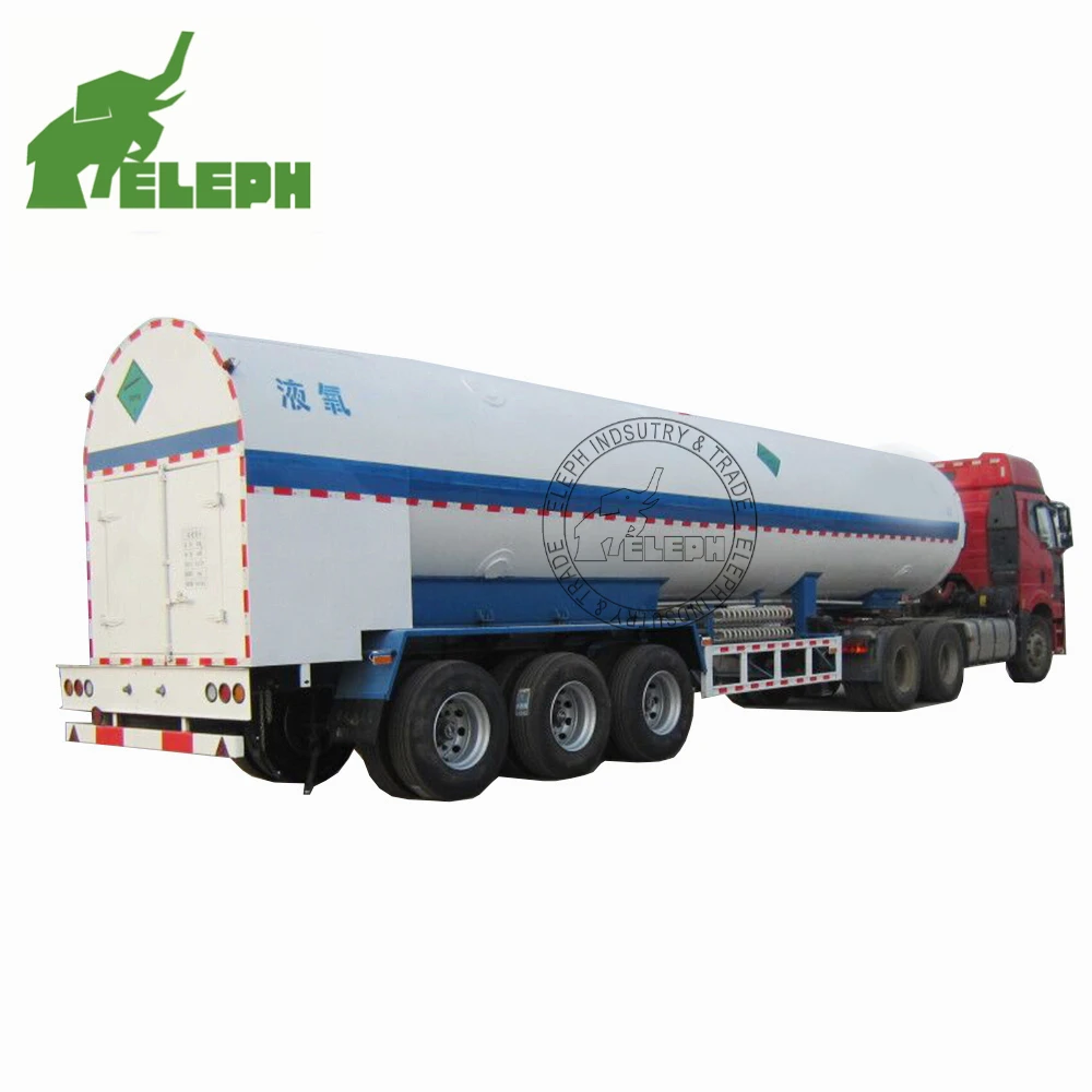 ISO Standard 18000L 20000L LNG cryogenic Liquid Nitrogen OxygenTank trailer