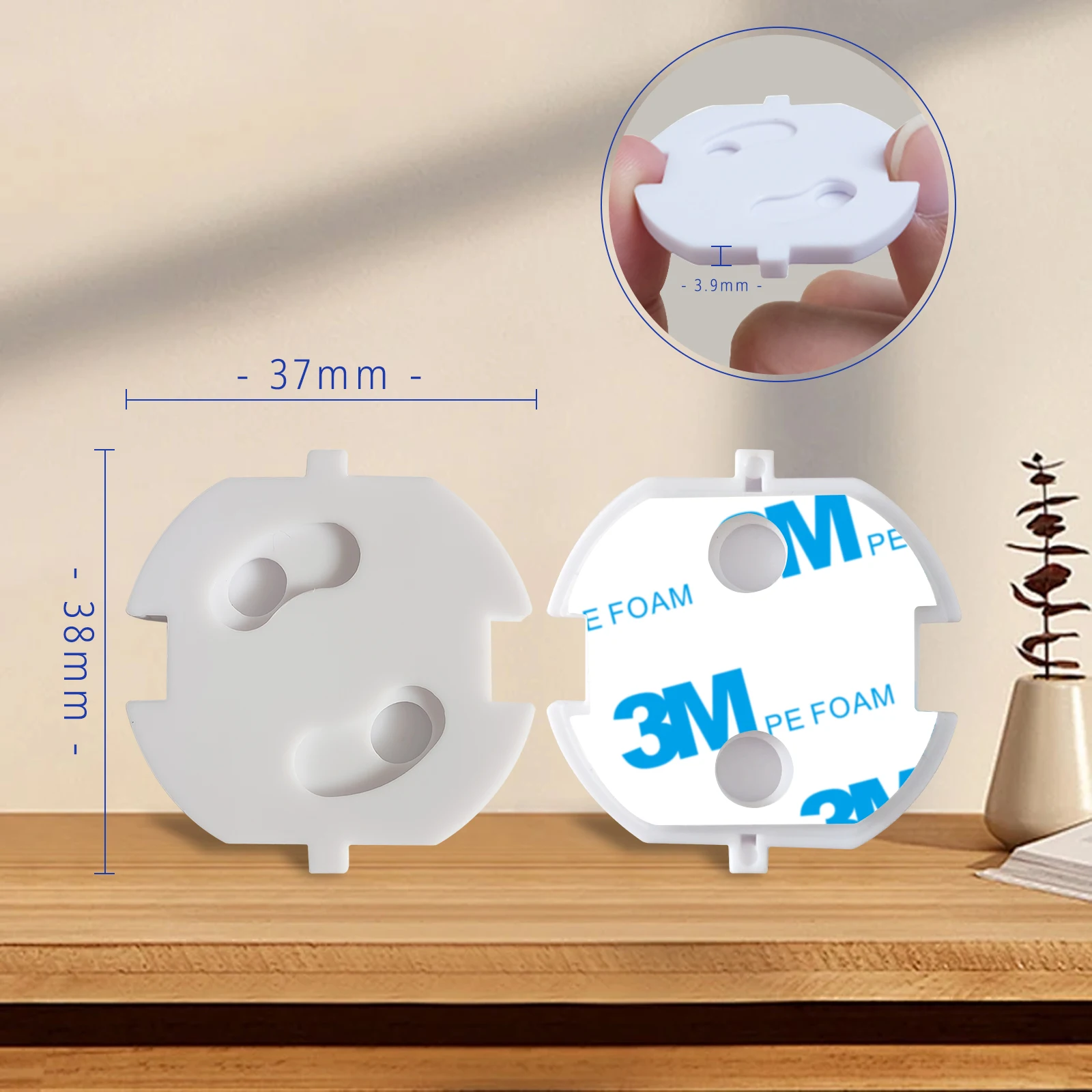 Wholesale France French Child Safety Waterproof Electric Socket Cover with Hole Baby Proofing Outlet Plug Cover