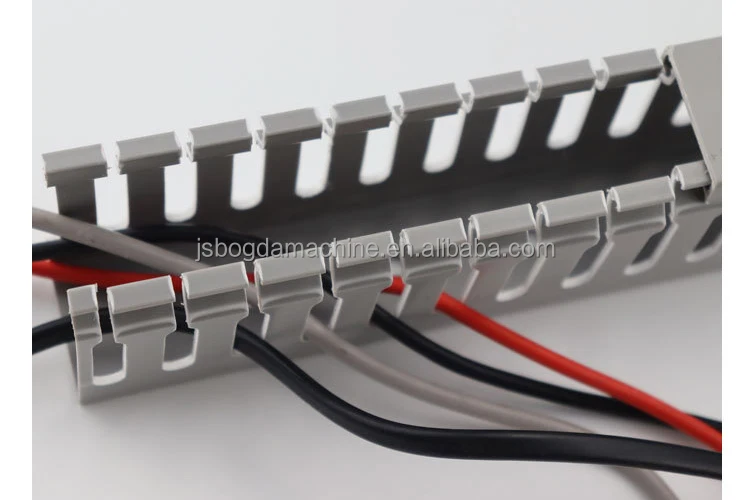 White PVC Open Slot Cable Tray Plastic Trunking Extrusion Production Line