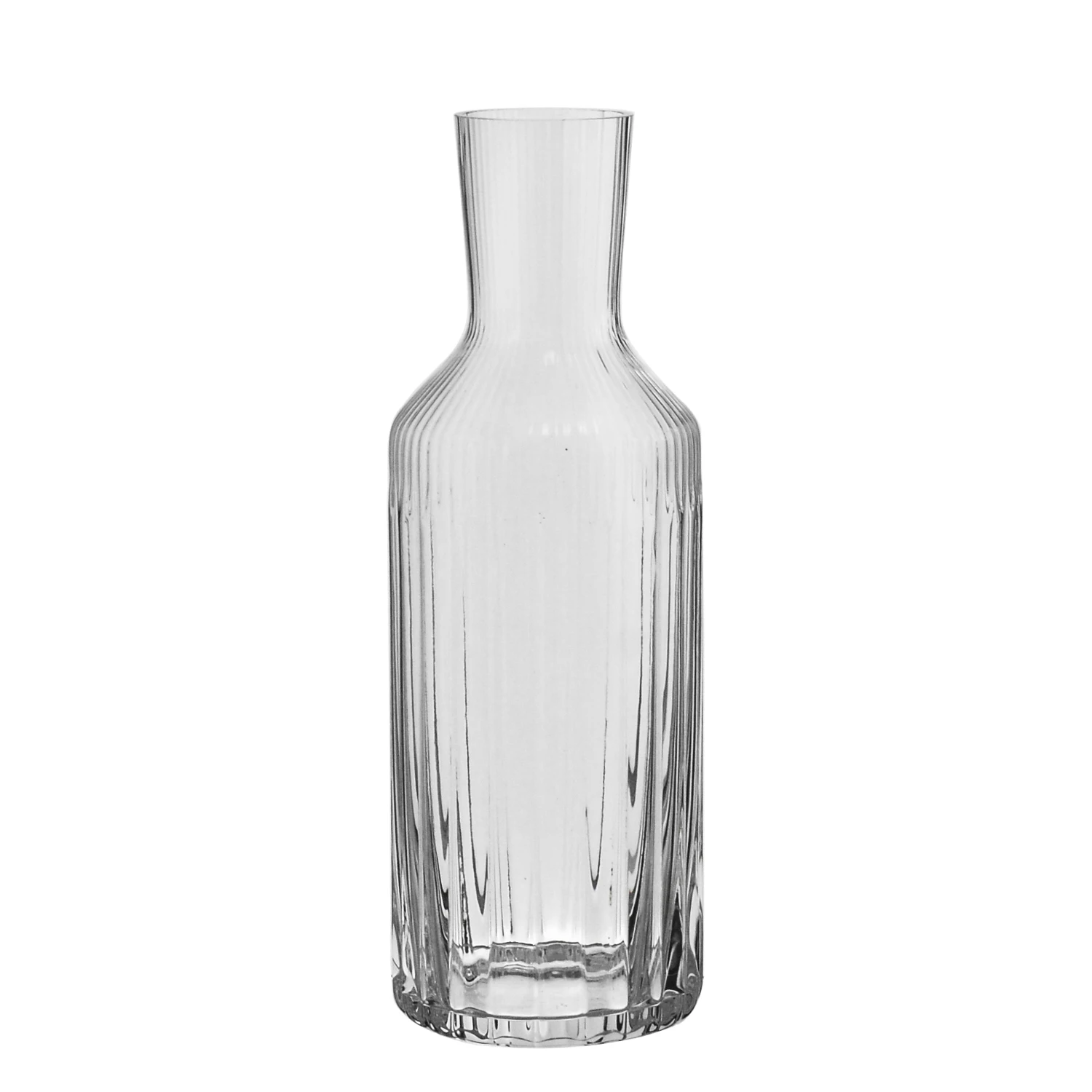 SAMYO Handmade Nordic Vertical Stripes Ribbed Beverage Juice glass pitcher  Bedside Jug water carafe
