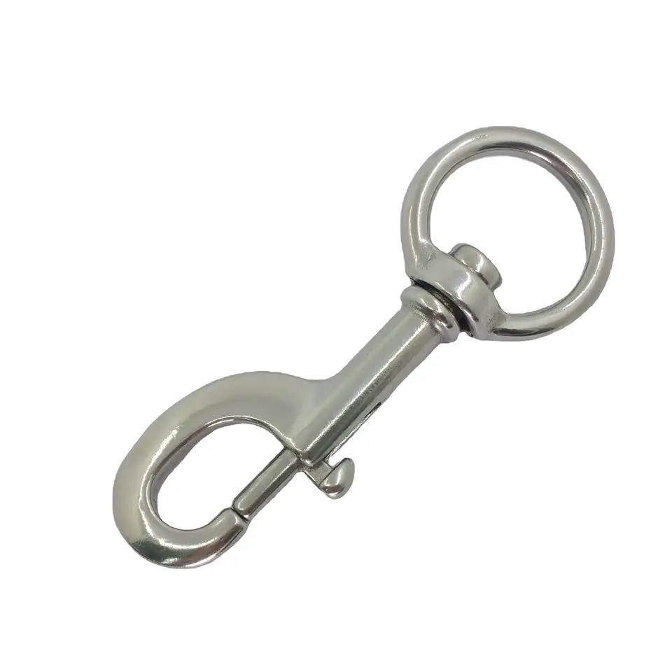 Factory Supply Stainless Steel Round Eye Swivel Snap Hook for Lanyard