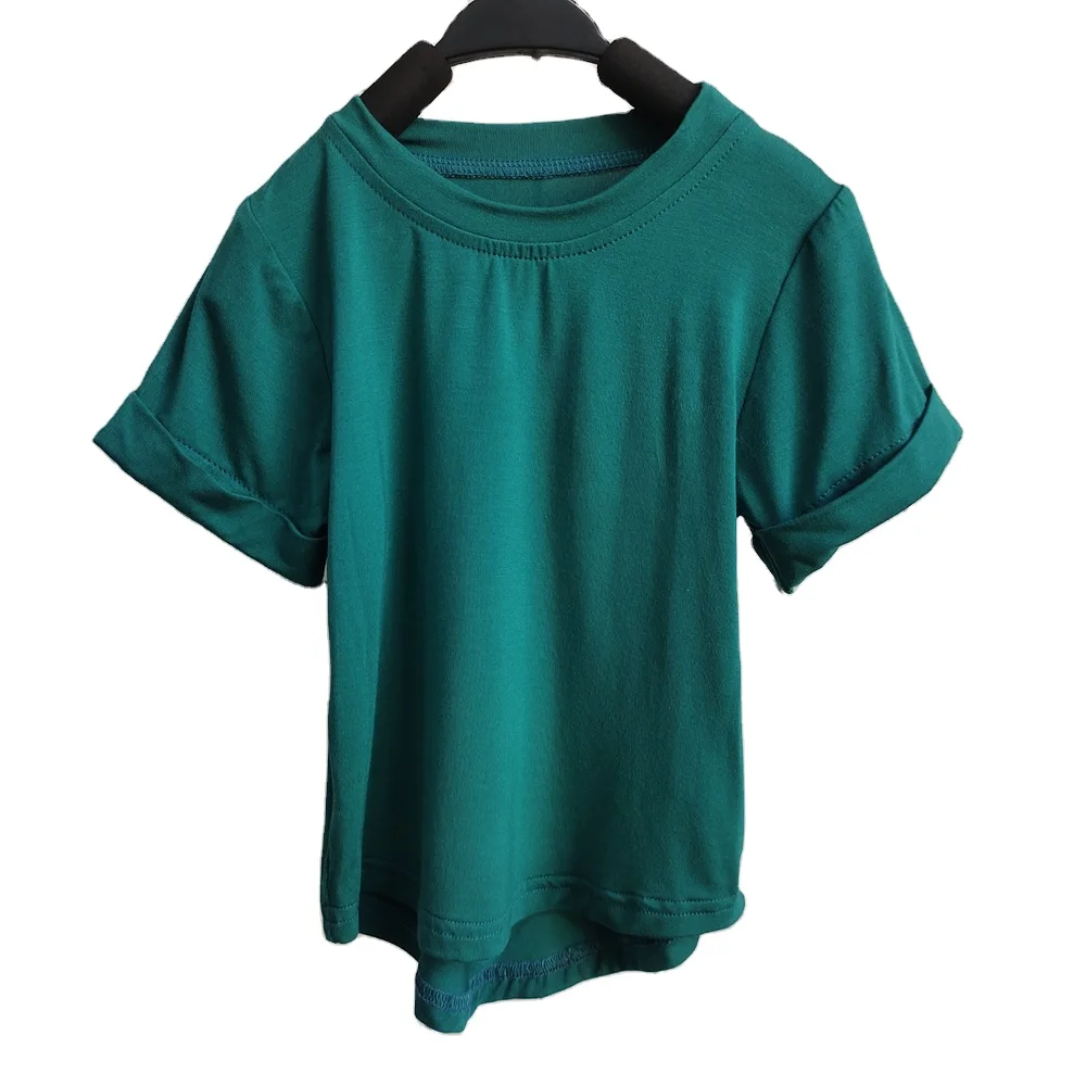 Custom baby Natural Bamboo Fiber Short Sleeve T-shirt Baby boy Girl Kids Clothes soft T-Shirt top