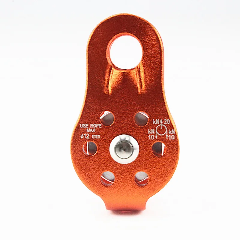 High quality  OEM Aluminum Alloy Climbing single Wheel Pulley For Adventure Climbing